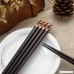 Sincase 5 Pair No-Slip Reusable Natural Hardwood Japanese Wood Chopsticks [Easy Clean] with Gift Box Black - B06XTPN2KS
